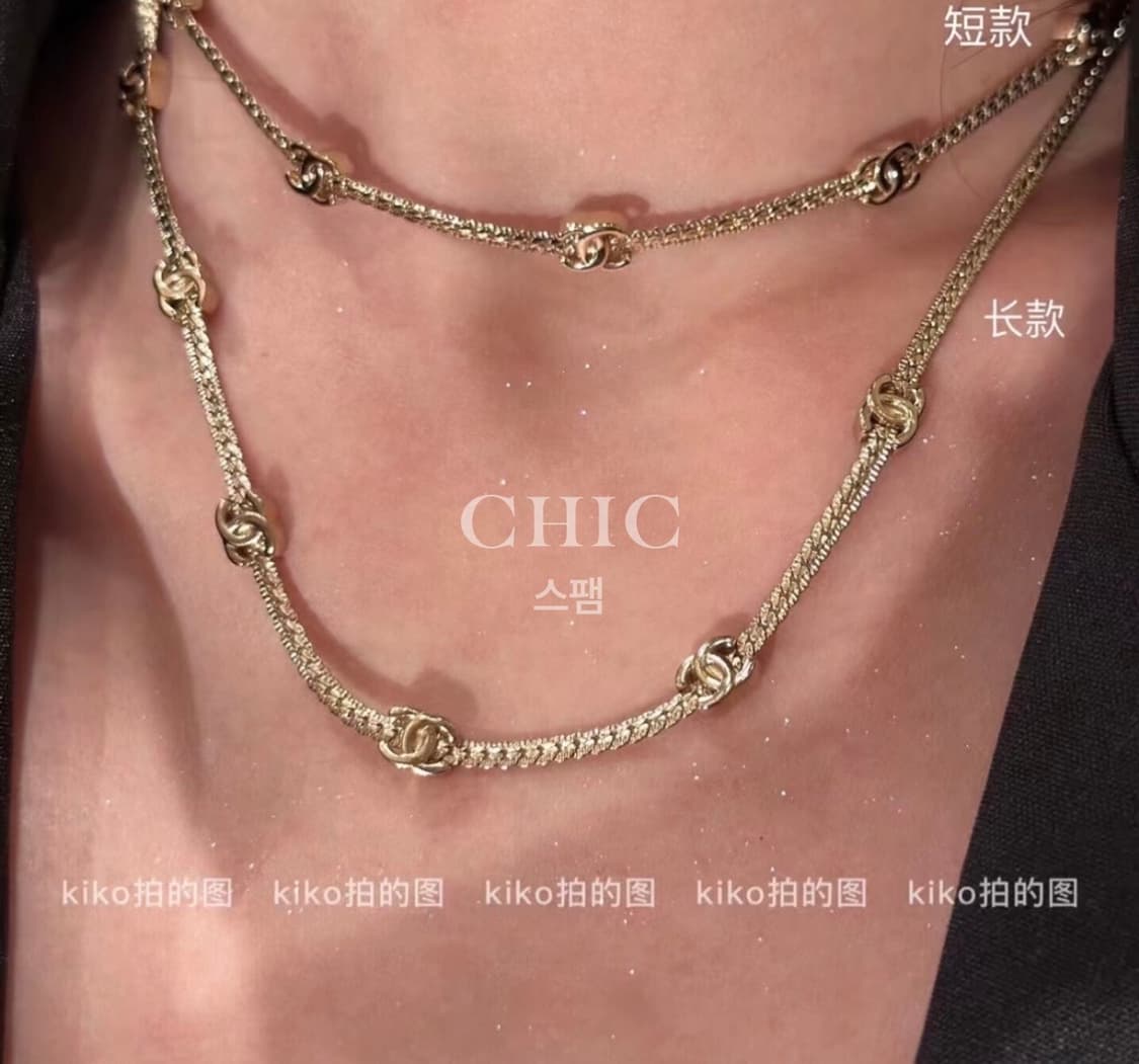 샤넬 커스텀 주얼리 초커 목걸이 샴페인 골드 상품이미지2