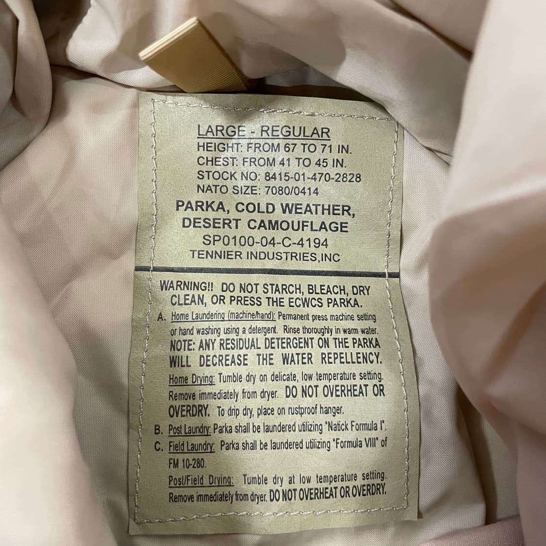 미군 이라크전 데저트 DCU 파카 고어텍스 바람막이 XL 상품이미지5