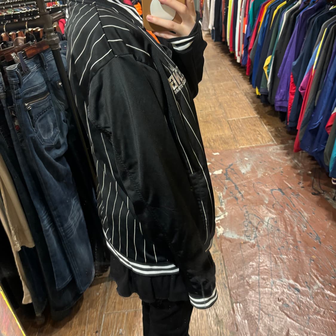 [Hi] 핀스트라이프 바시티 자켓  상품이미지4