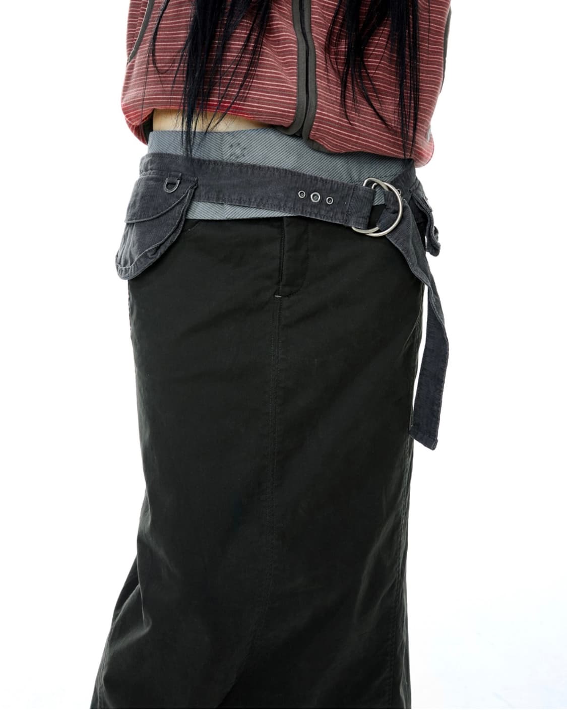마지막) 코이세이오 치마 WAIST PANEL SKIRT 웜 GREY 상품이미지2