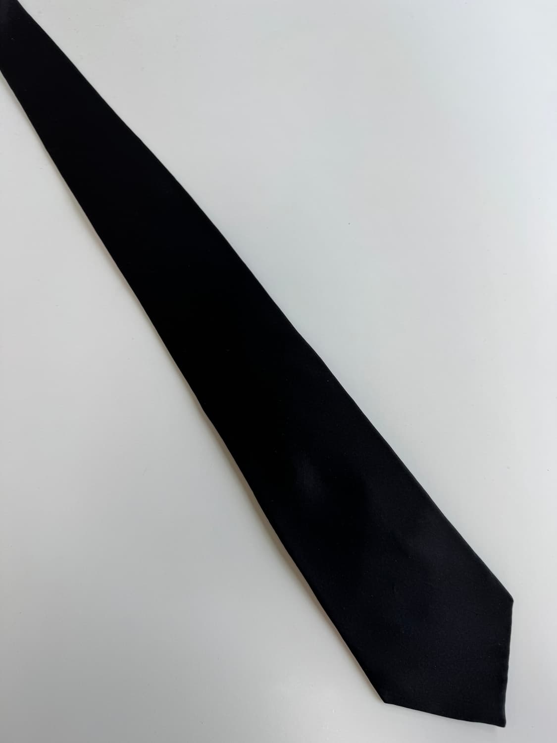 빈티지 블랙 실크 넥타이 9cm 상품이미지2