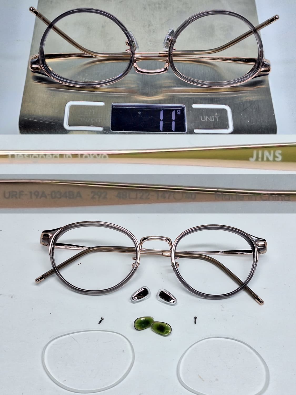 진스 Classic Combi URF-19A-034 보스턴 안경테 일본  상품이미지5