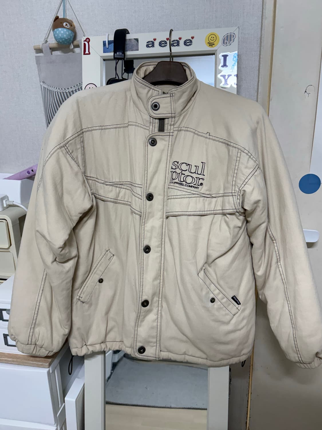 스컬프터 패딩 아이보리 상품이미지1