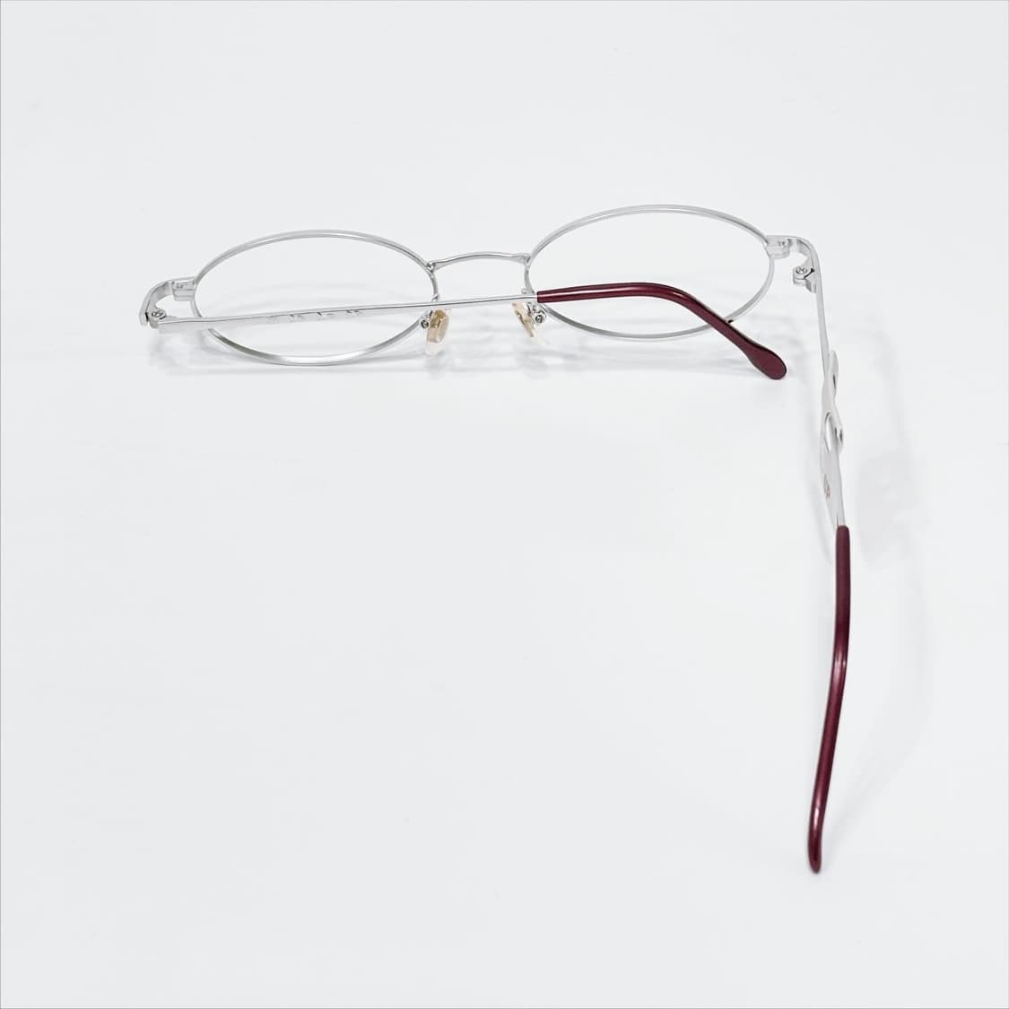 TOP 매트 실버 오벌 메탈 데드스탁 빈티지안경 상품이미지3