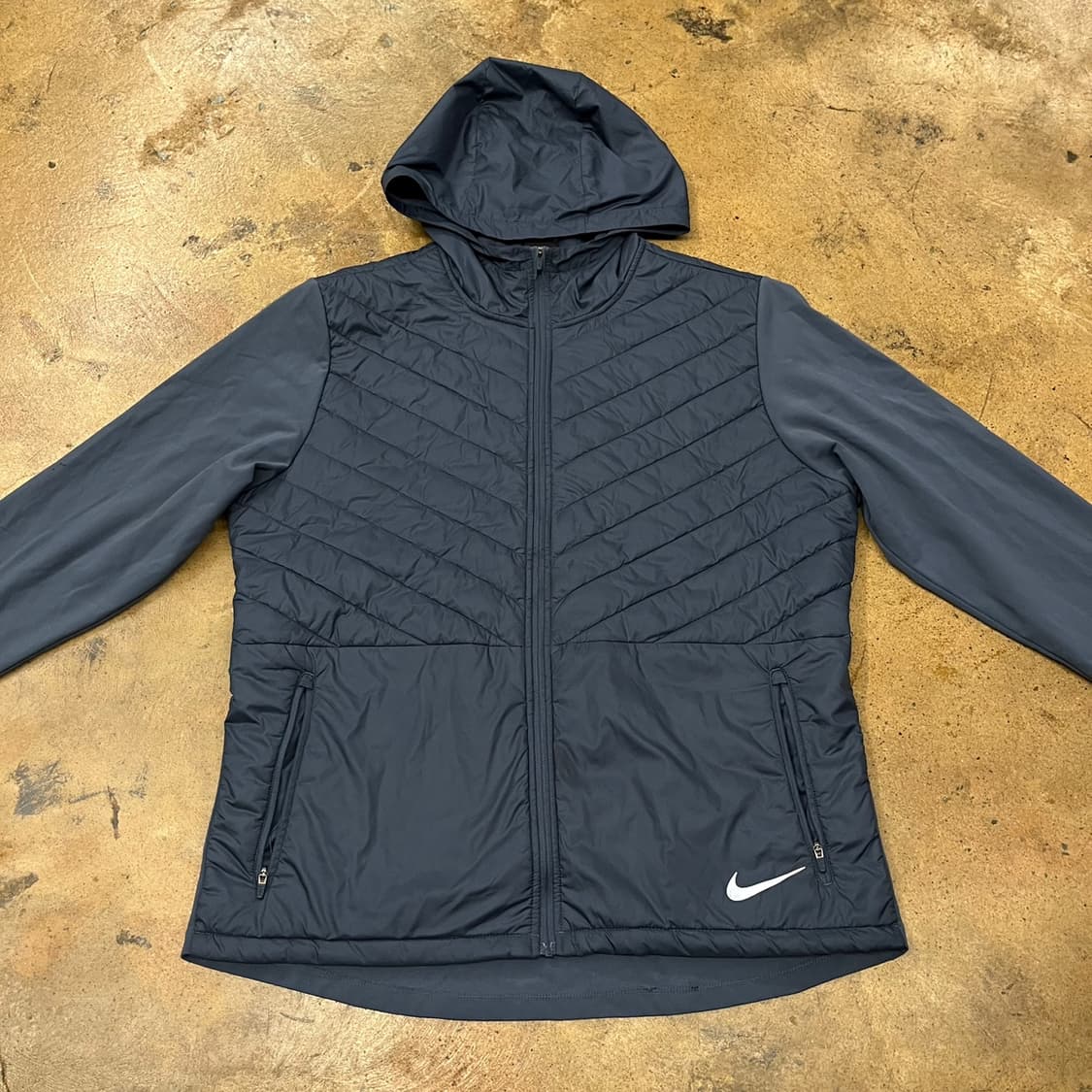 [정품/L] 나이키 에어로로프트 네이비 퀼팅 후드 집업 자켓 b16 상품이미지3