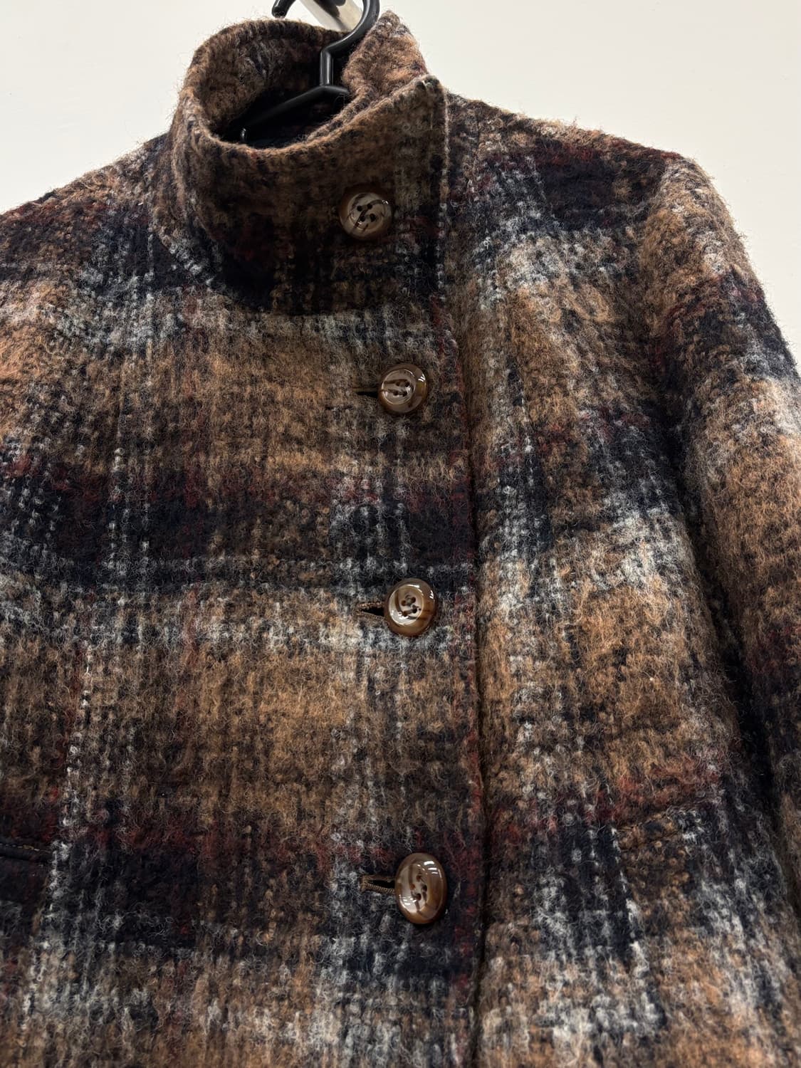 빈티지 하프 코트 하이넥 울 자켓 상품이미지6
