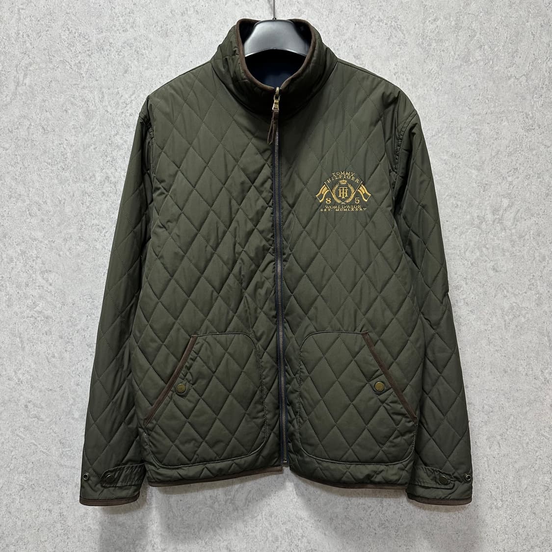 100 타미힐피거 남자 리버서블 양면 퀄팅 패딩 상품이미지1