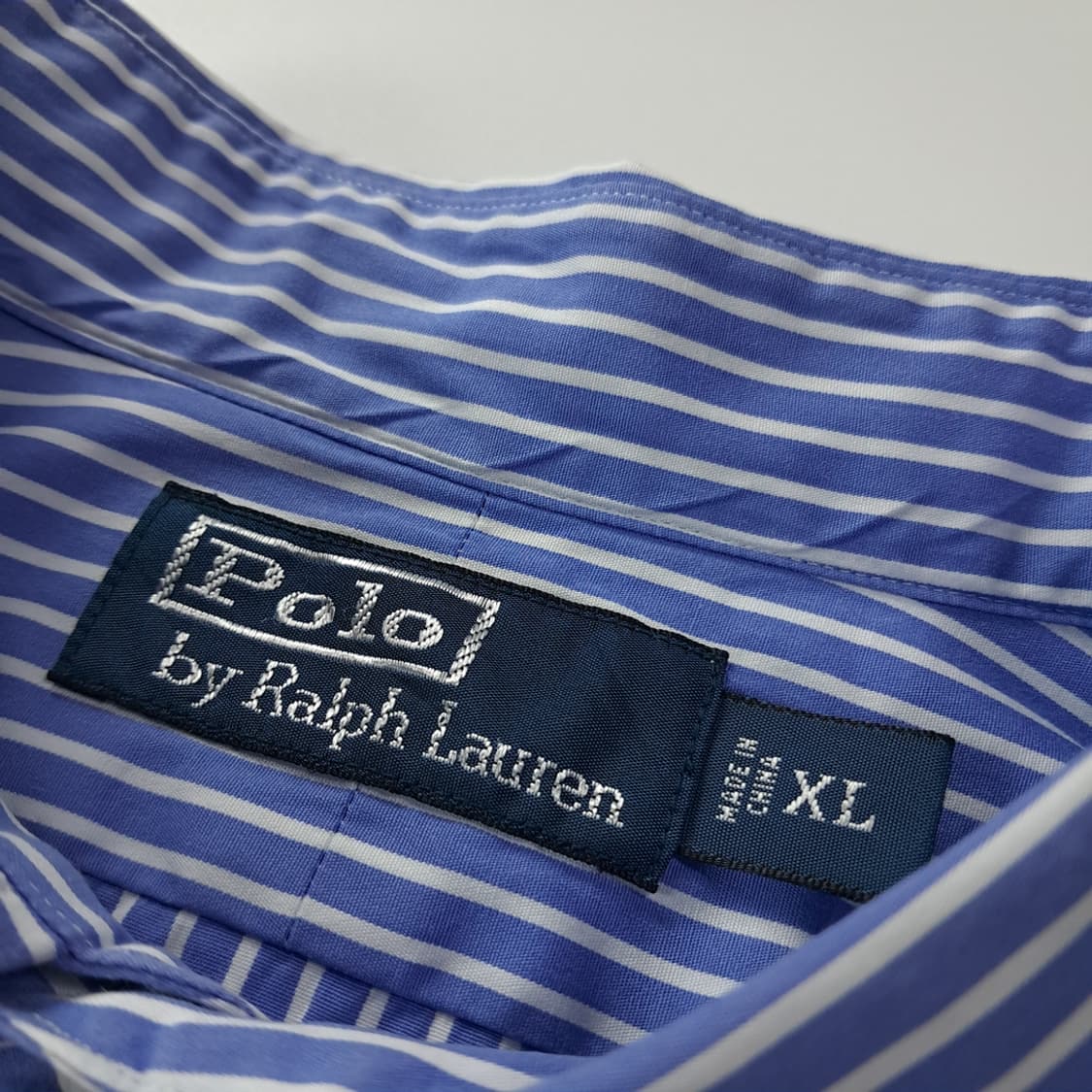 CK528 XL 폴로 90s 런던스트라이프 블루 셔츠 남방 상품이미지3