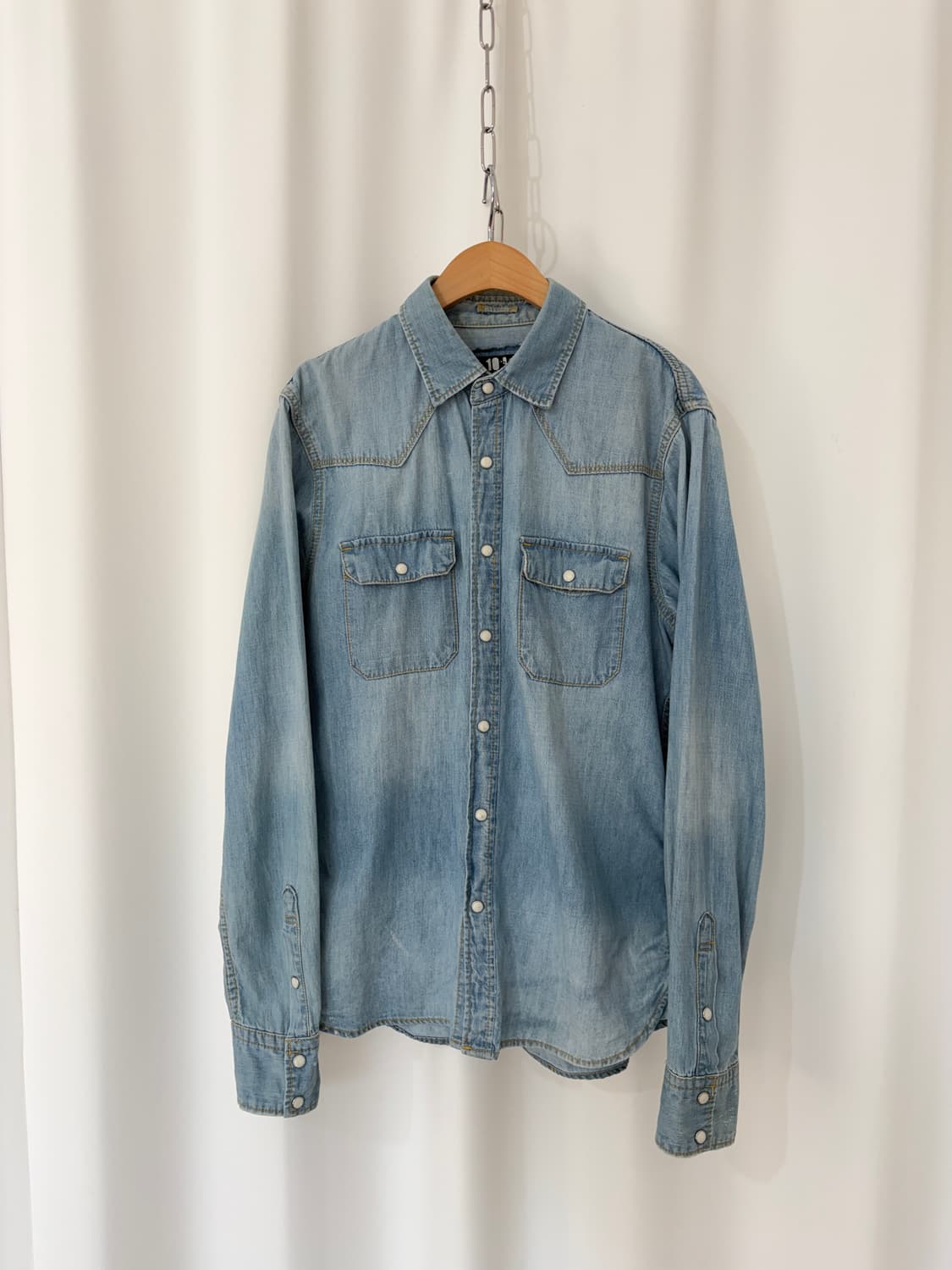 nano universe denim western shirt 상품이미지1