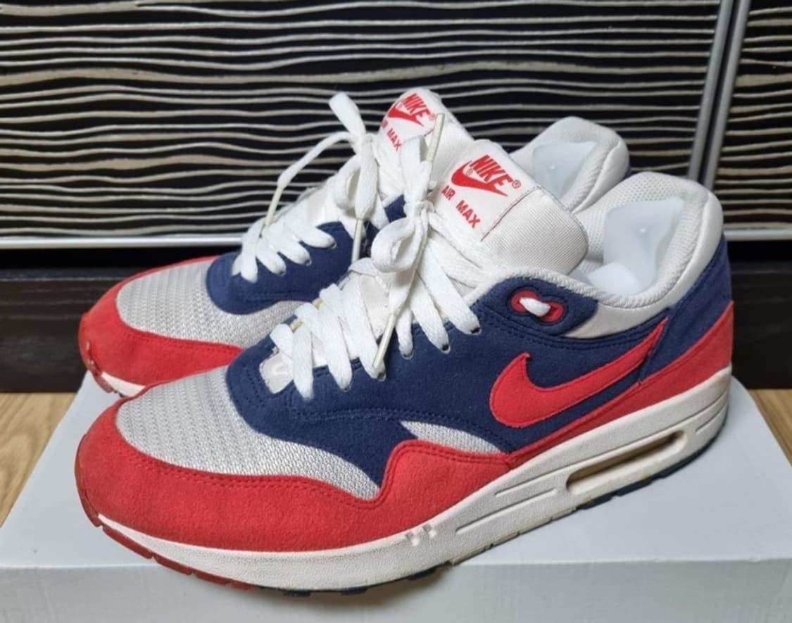 nike 나이키 에어맥스1 미드나잇 네이비 흰남빨 상품이미지1