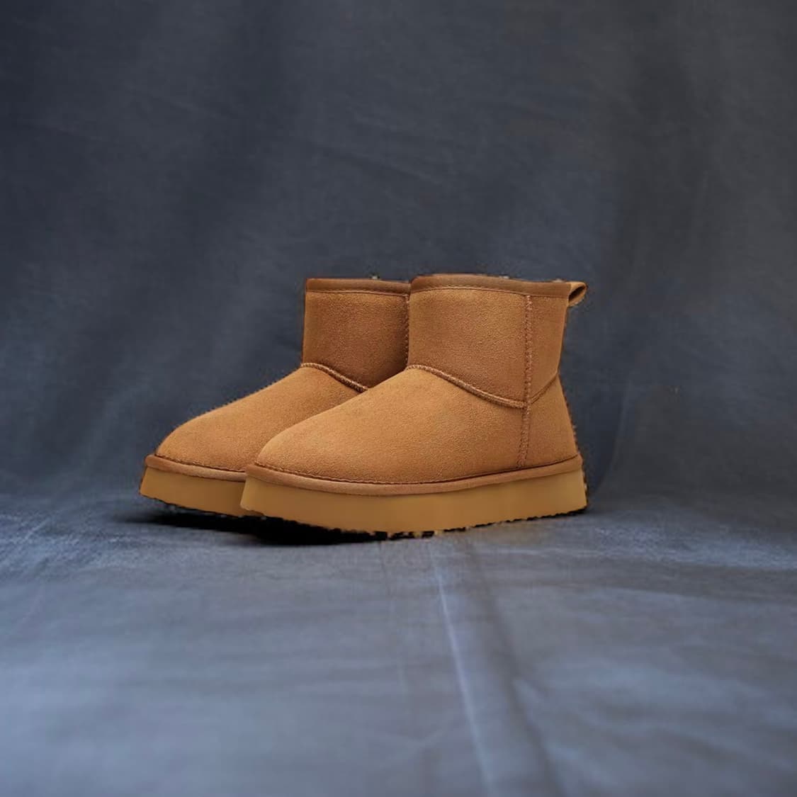 지그재그 숏어그 브라운 카멜 부츠 240 상품이미지2