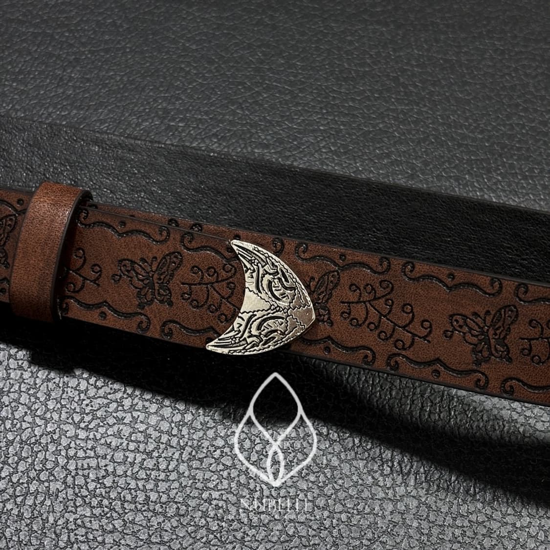 🌗 Ethnic embossed belt / 에스닉 음각 가죽 벨트 상품이미지5