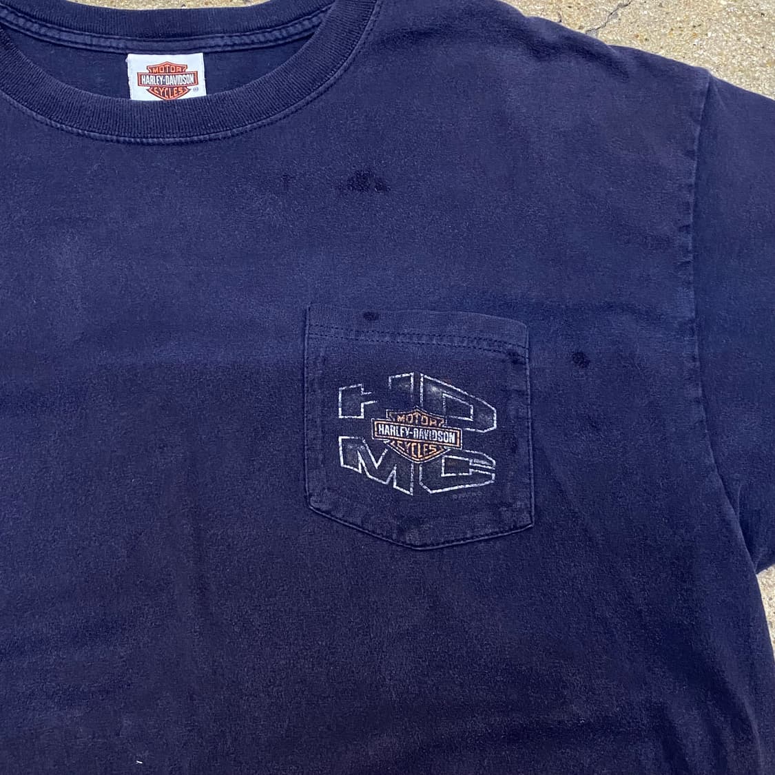 미국 빈티지 할리데이비슨 포켓 리버모어 캘리포니아 투어티셔츠 반팔티 상품이미지3