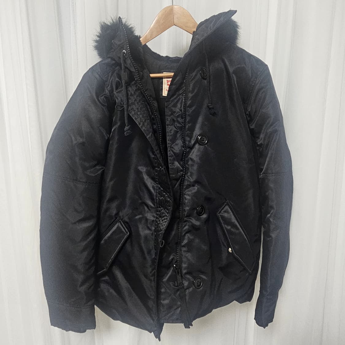 리바이스 후드 퍼 패딩M 상품이미지1