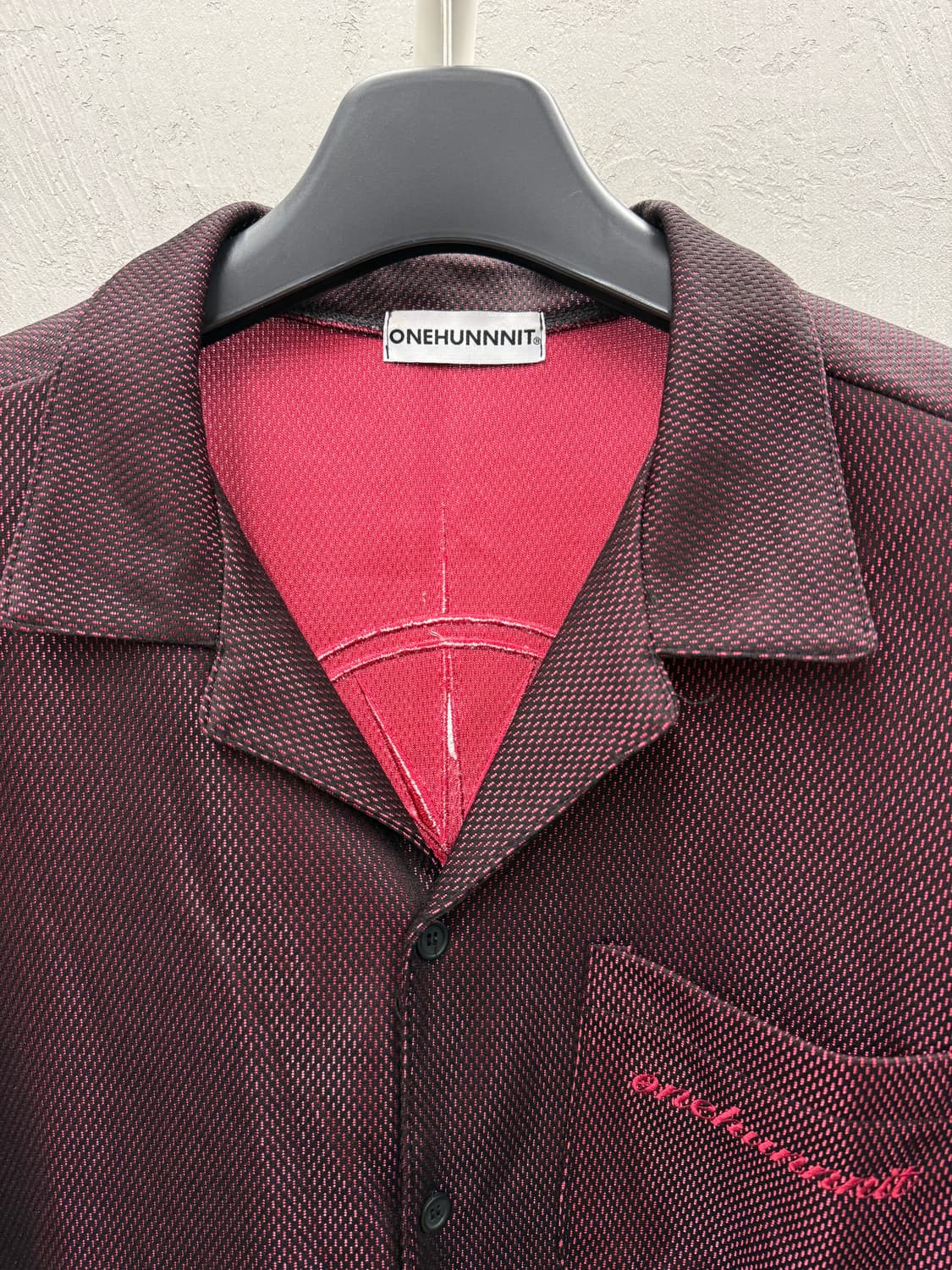 ONEHUNNNIT 반팔 셔츠 L 버건디 상품이미지2