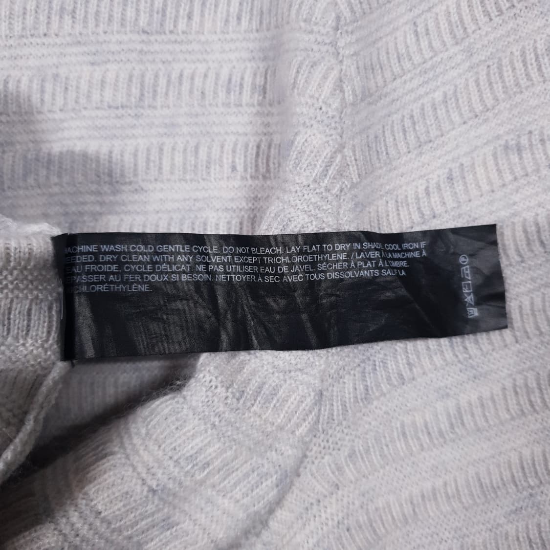 M) 띠어리 울 캐시미어 블렌드 텍스처 라운드 니트 스웨터 아이보리 상품이미지6