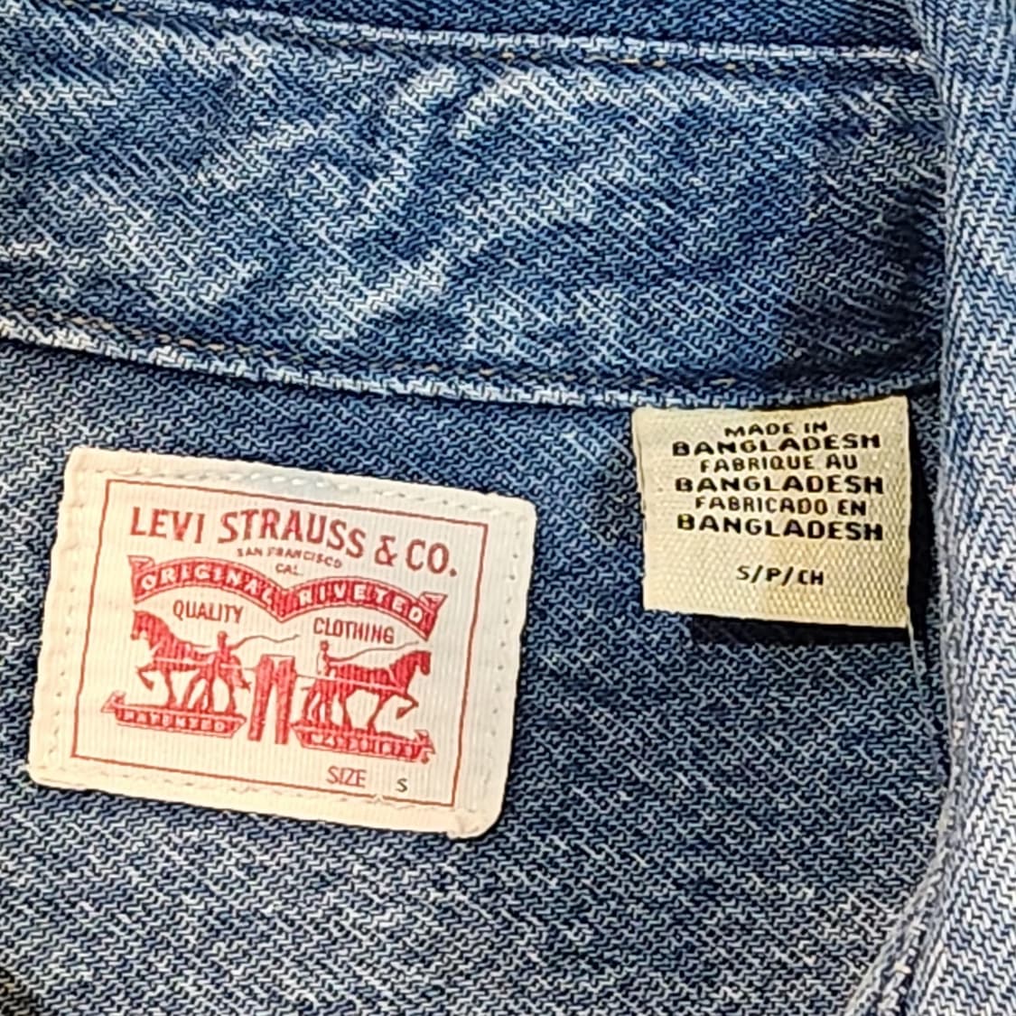 리바이스 웨스턴 데님 셔츠 자켓 긴팔 (S) 상품이미지2