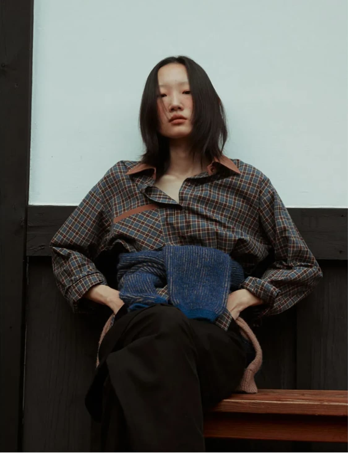 시엔느 Fitzroy Check Shirt (Blue) 상품이미지6