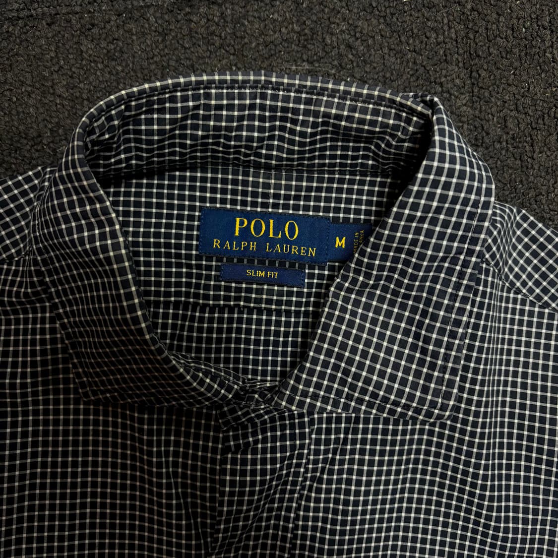 폴로 슬림핏 체크 셔츠 M 상품이미지5