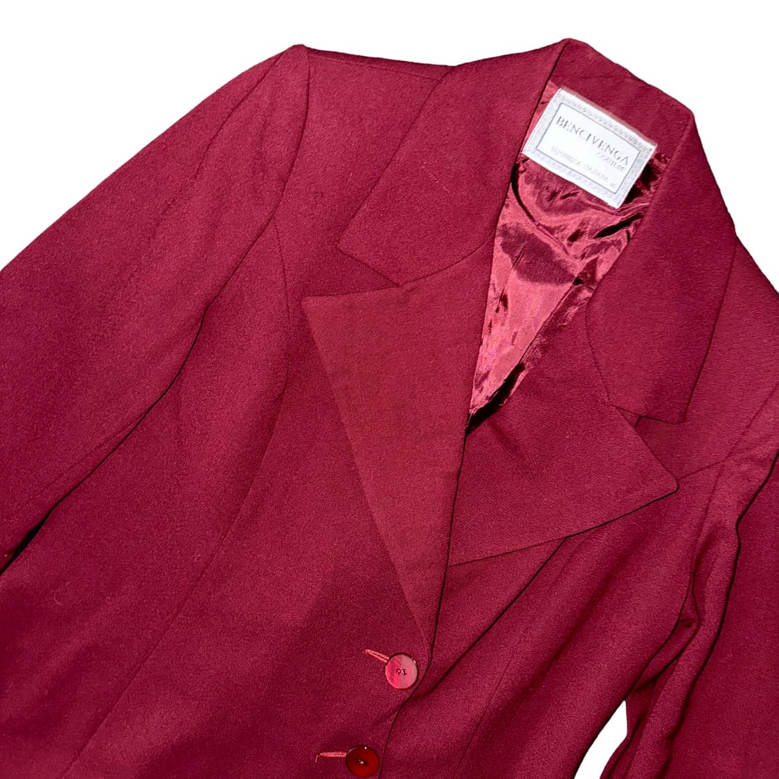 Burgundy Red Draping Jacket 상품이미지2