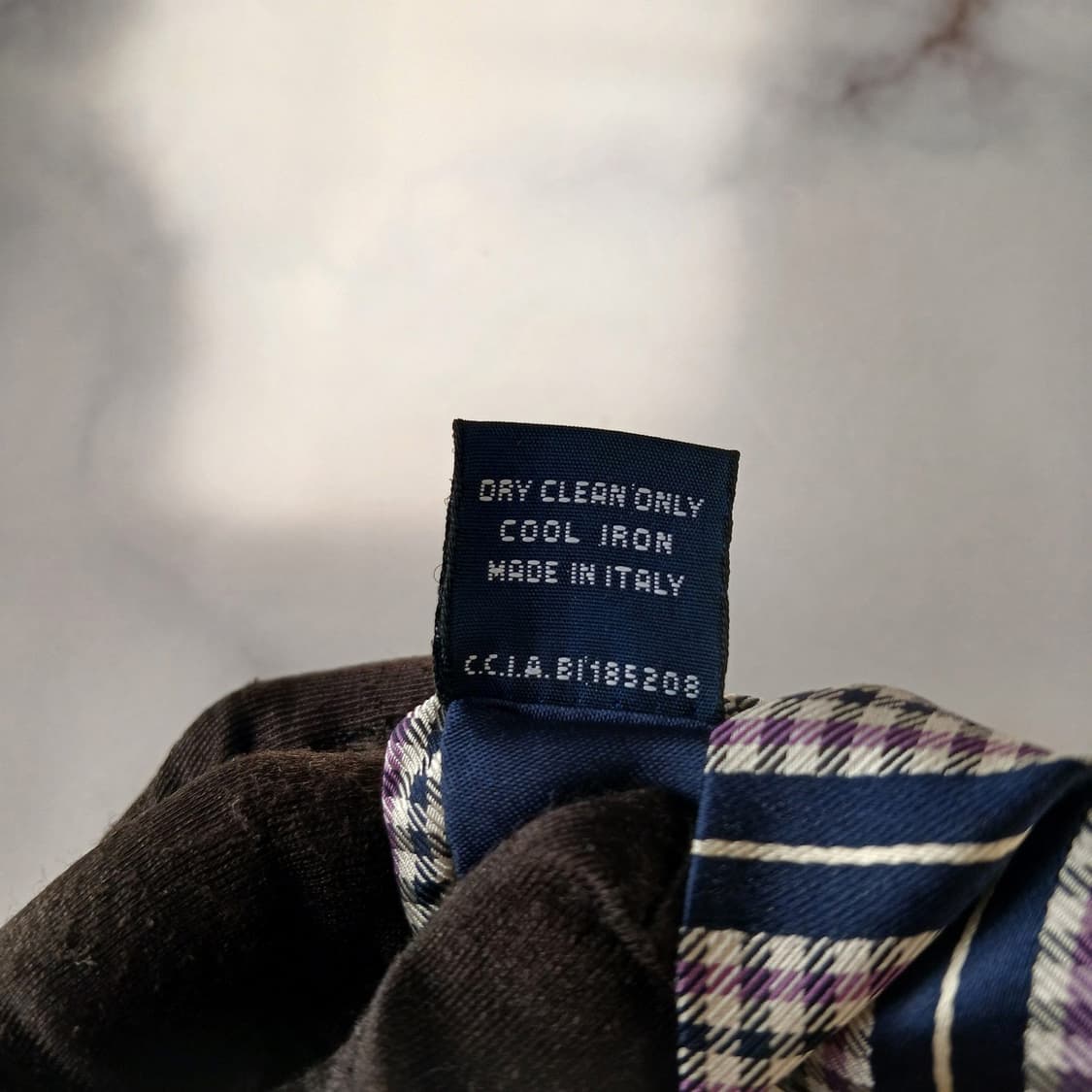 아쿠아스큐텀 실크 체크 스트라이프 넥타이 9.2cm A등급 A19588
 상품이미지9