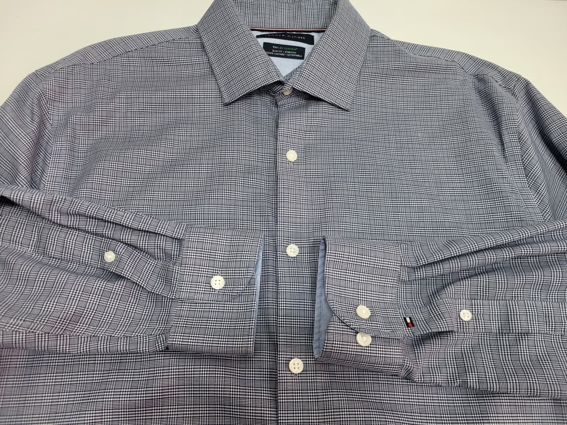 TOMMY HILFIGER 타미힐피거 마이크로 체크 셔츠 / 남 XL
 상품이미지4