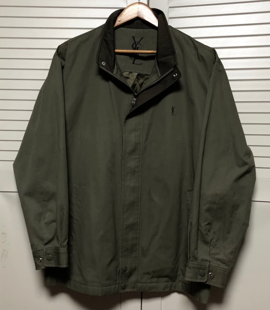 입생로랑 블루종 자켓 깔끔 남성용 딥카키 상품이미지1