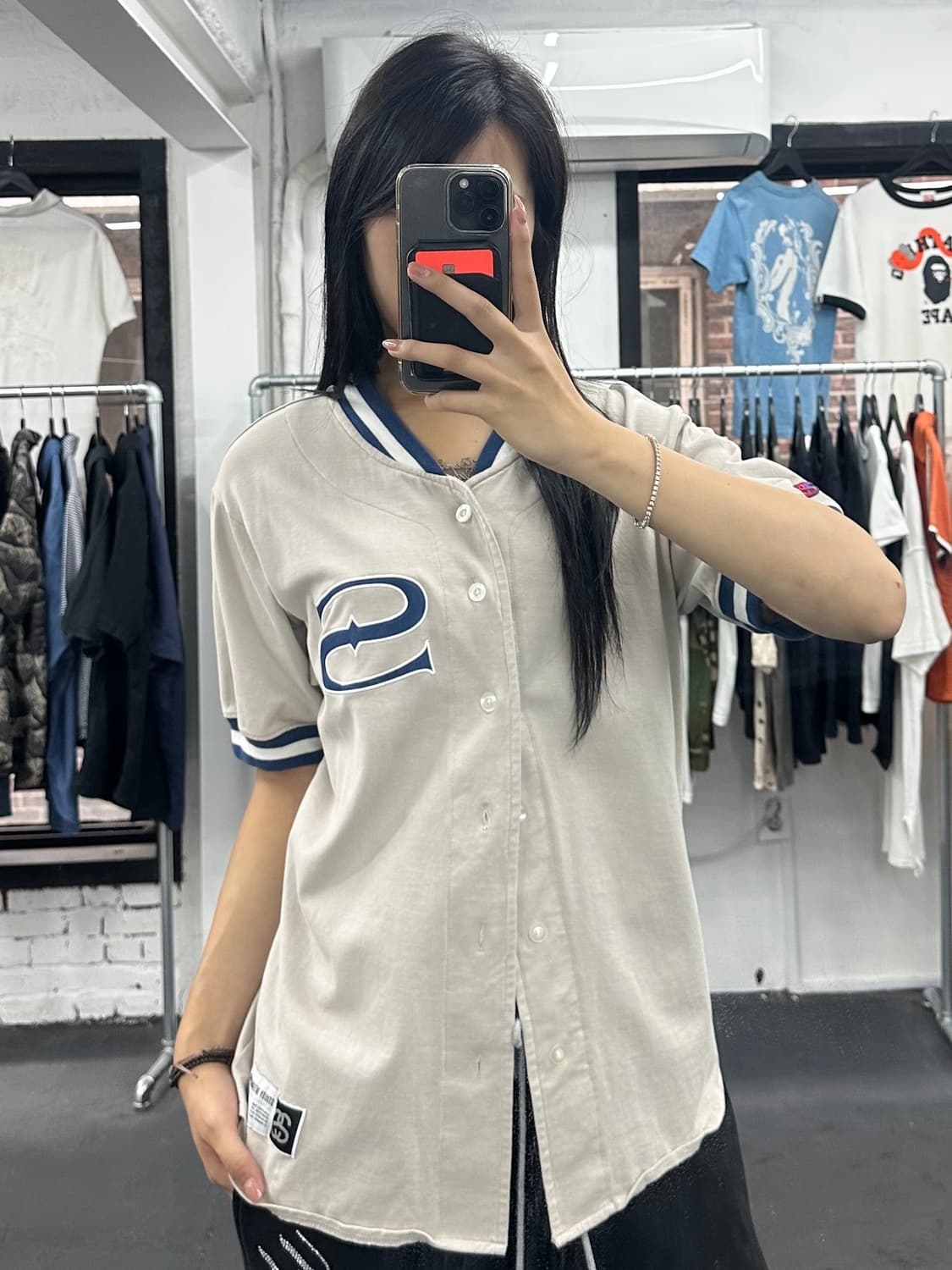 스투시 S로고 베이스볼 반팔 져지 상품이미지2