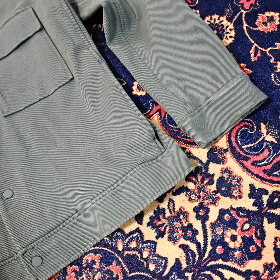 코스(COS) 코튼 트윌 미니널 카라넥 자켓 M size 상품이미지3