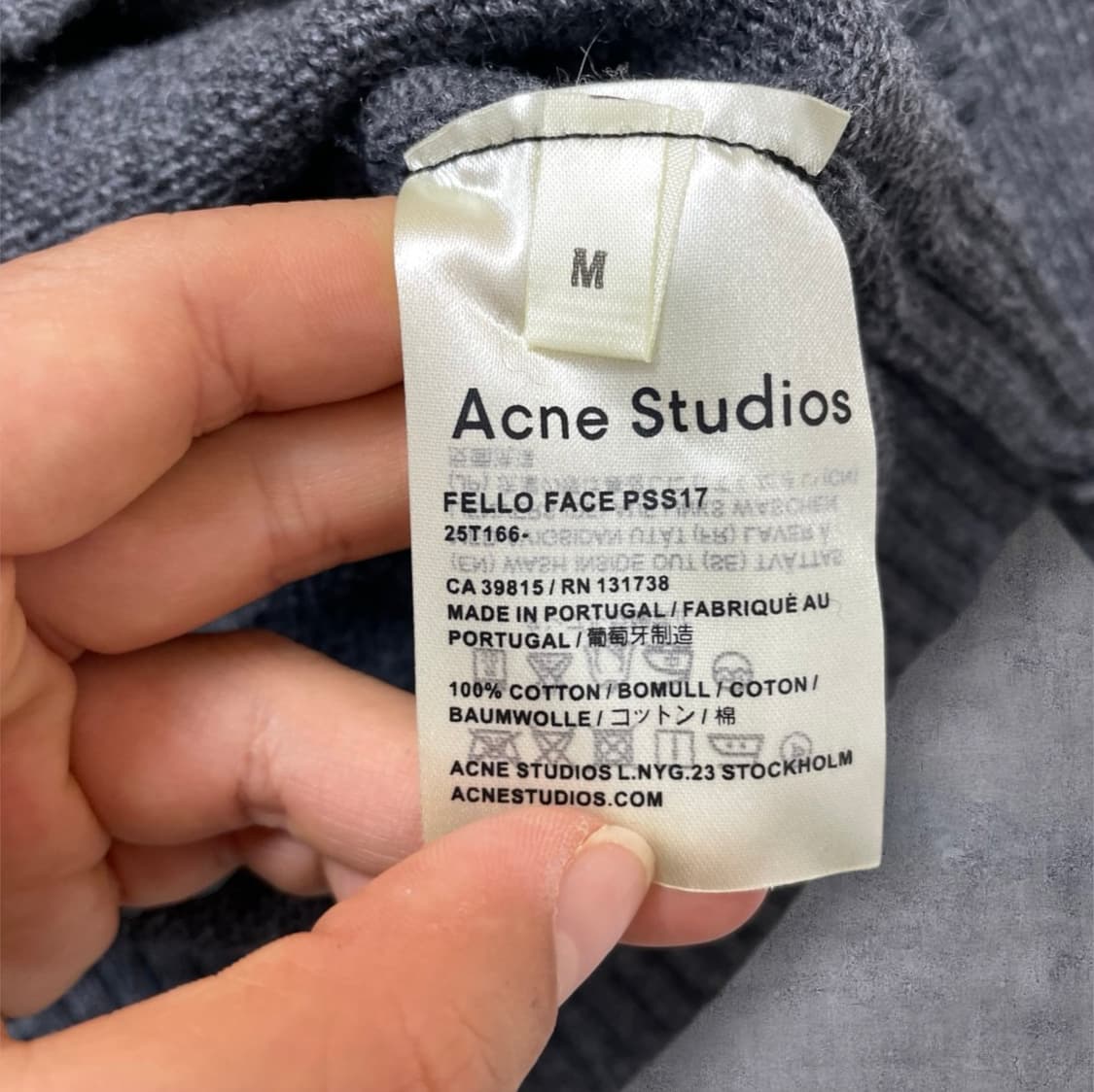 아크네 스튜디오 Acne studios 차콜 페이스 패치 니트 M 상품이미지4