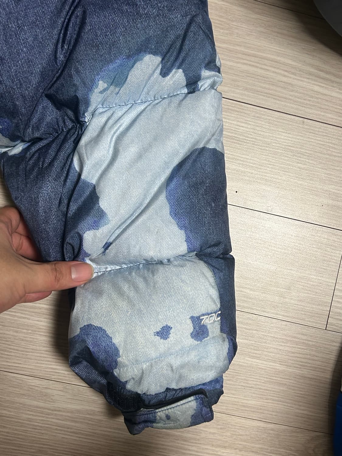 슈프림 노스페이스 블리치드 데님프린트 눕시 상품이미지2