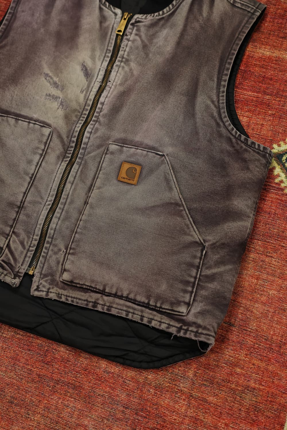 빈티지 칼하트 페이딩 워크 베스트 판매 상품이미지2