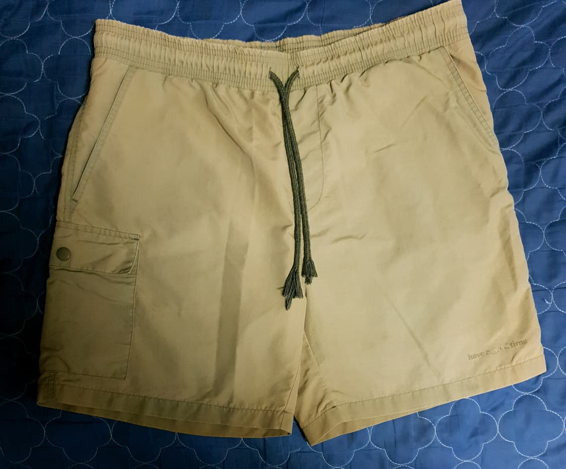 (일본제품) 해브어굿타임 나일론100% 트랙 쇼트팬츠 올리브 (M) 상품이미지1