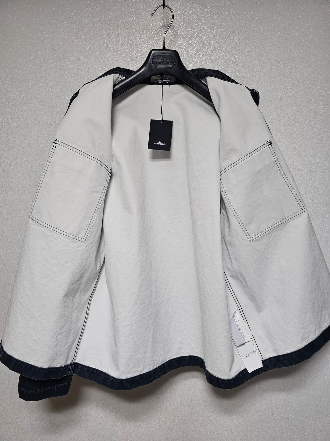 스톤아일랜드 마리나 플레이티드 컨시스턴트 코튼 캔버스 오버셔츠(새 상품) 상품이미지3