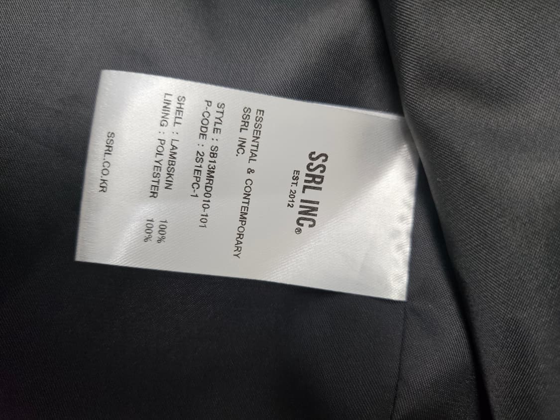 SSRL 블랙 양가죽 라이더 자켓 L 상품이미지7