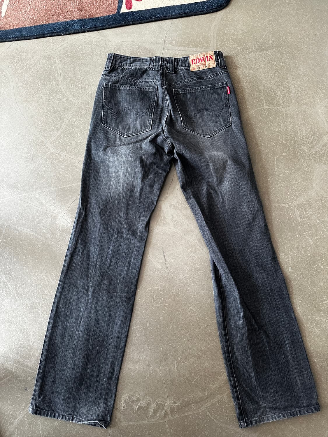 EDWIN 916 Black Wash Denim Pants 상품이미지1