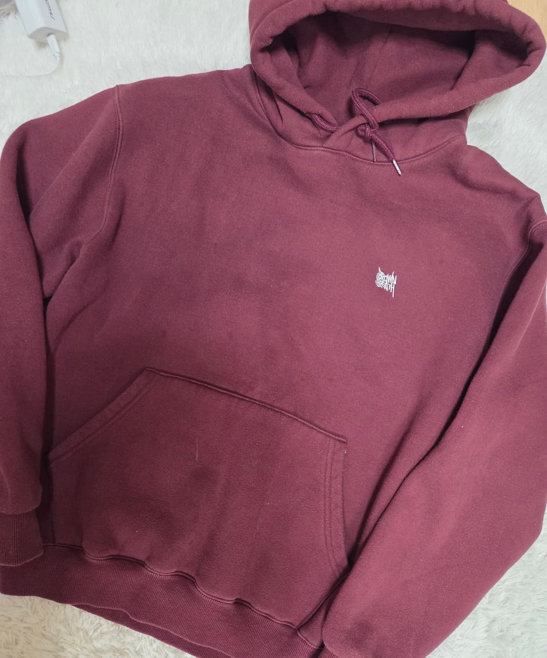 브라운브레스 버건디 후드티 S 상품이미지3