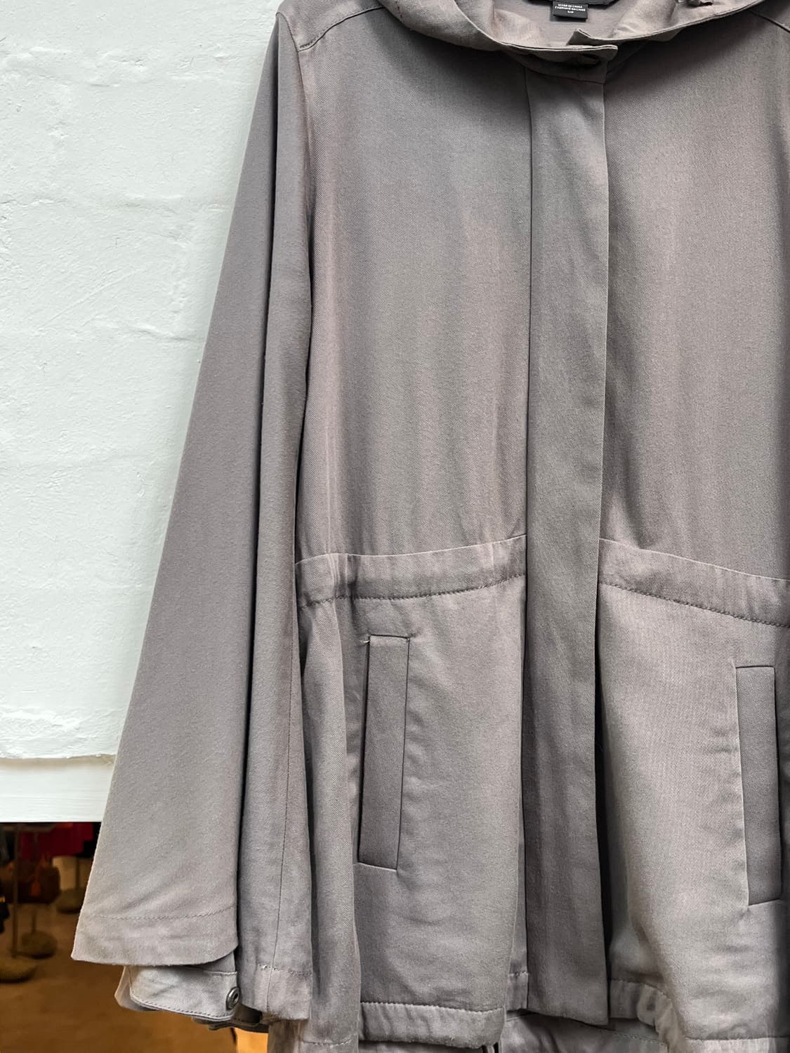 Armani Exchange 코튼 후드 집업 판초 S 상품이미지4