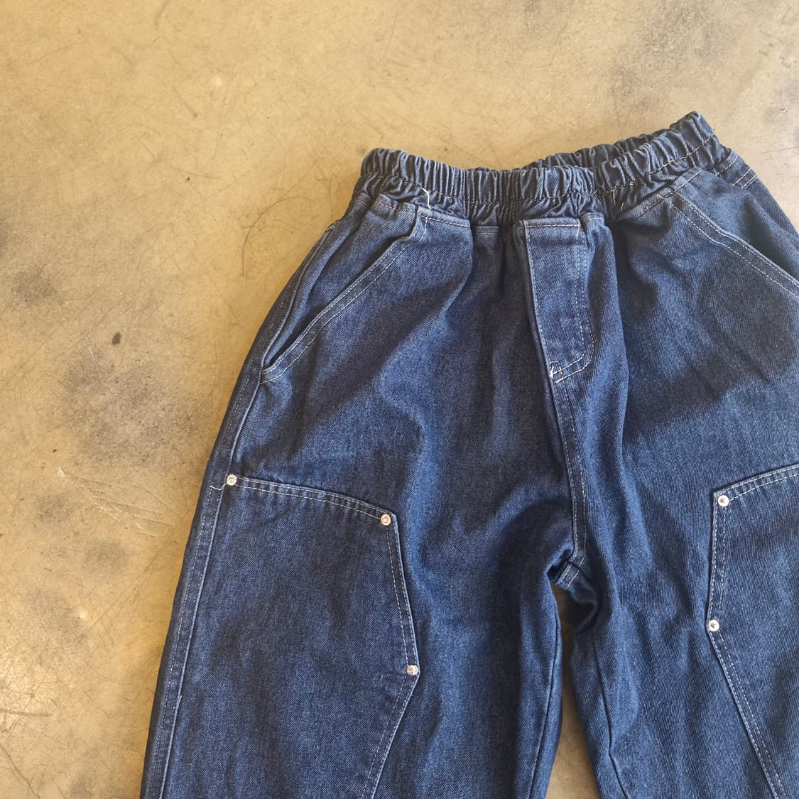 프리사이즈 7부 밴딩 데님 팬츠 새상품 ~28 상품이미지2