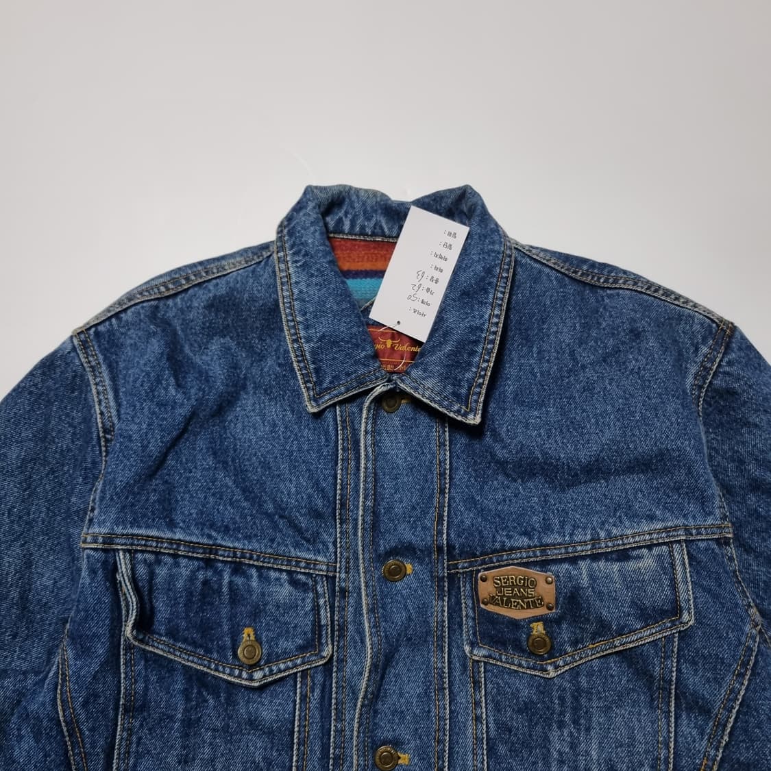 80s 써지오 바렌테 블링킷 데님 봄버자켓 상품이미지4