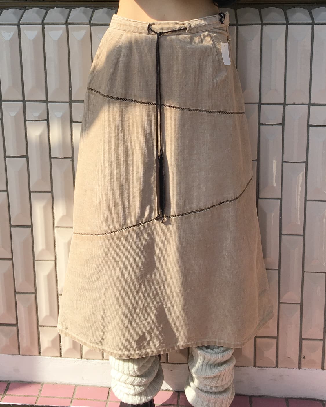 Line detail corduroy skirt 상품이미지5