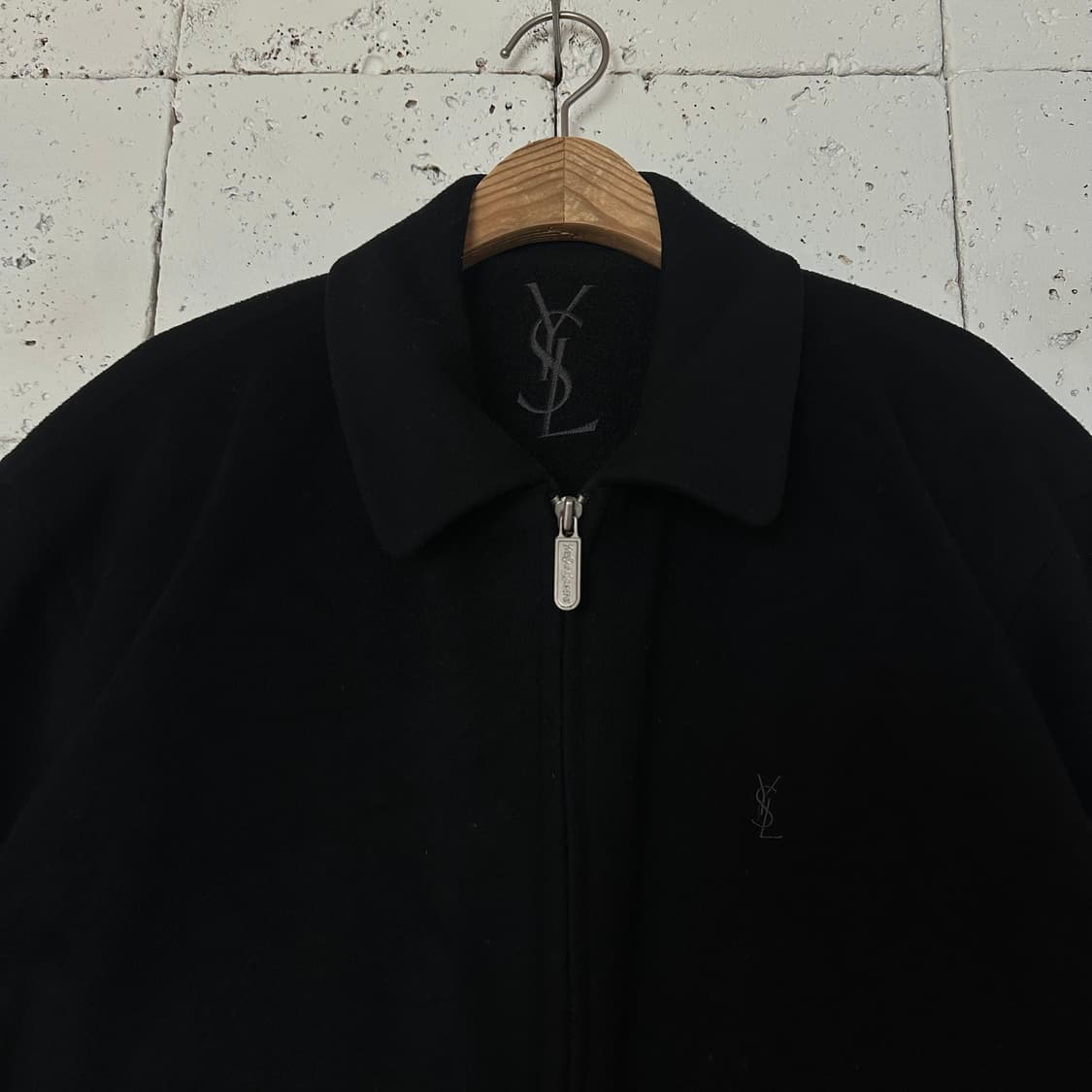 105 YSL 입생로랑 모직 블루종 블랙 상품이미지2