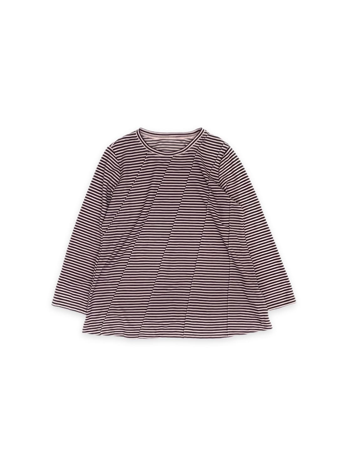 JPN Pink stripe girl long sleeve 상품이미지1