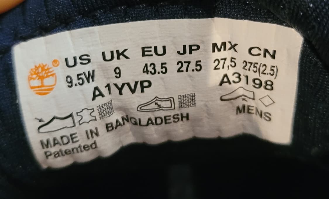 팀버랜드 네이비 스웨이드 운동화(275) 상품이미지8