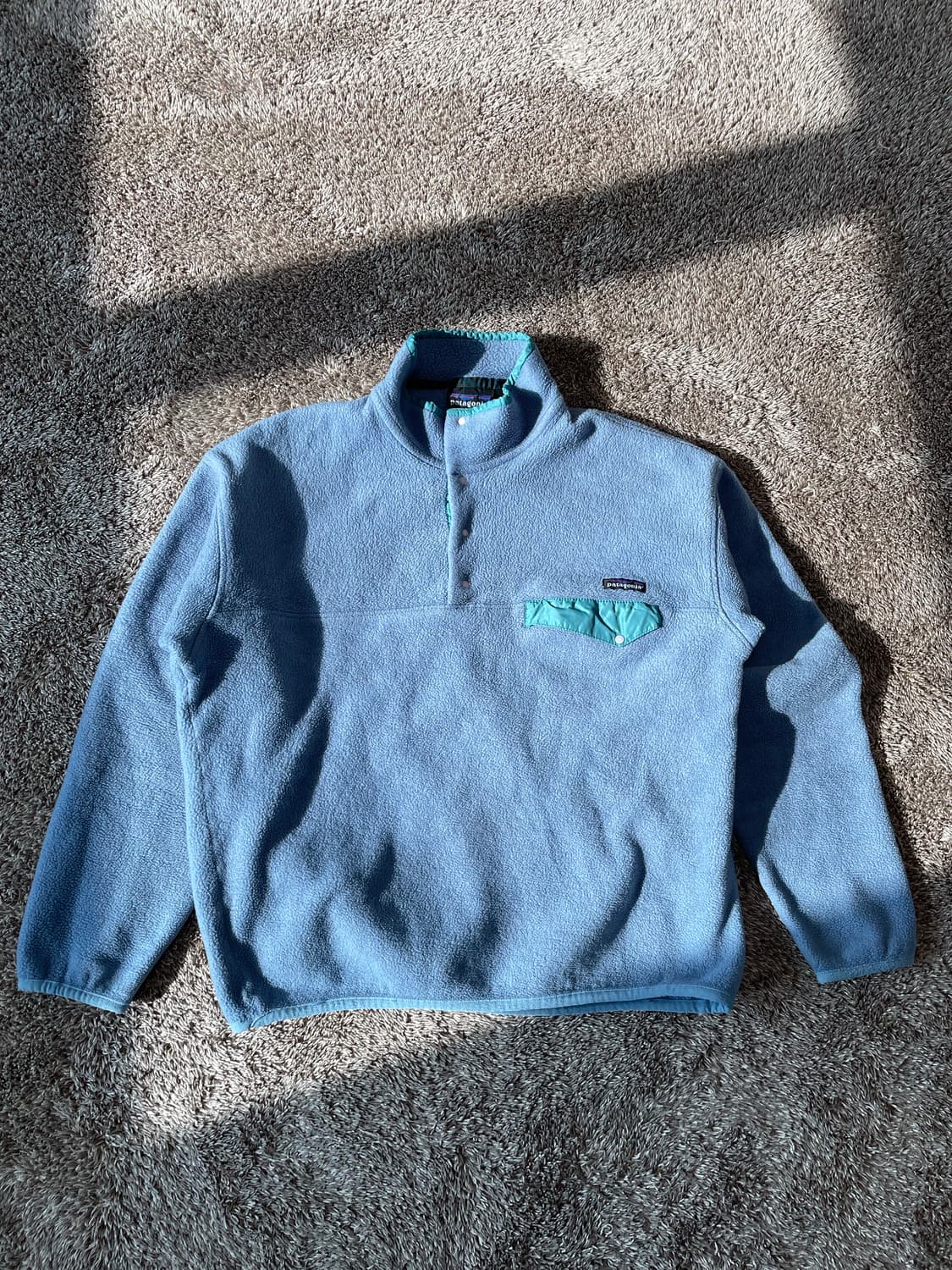 90s Patagonia synchilla 빈티지 신칠라 블루 스노우리스 상품이미지1