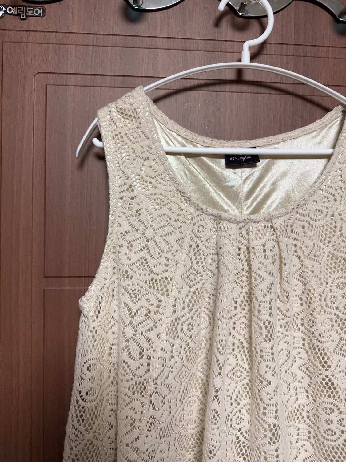 모리걸 하구미 일본 빈티지 시스루 크로셰 레이스 쉬폰 롱 나시 원피스 상품이미지2