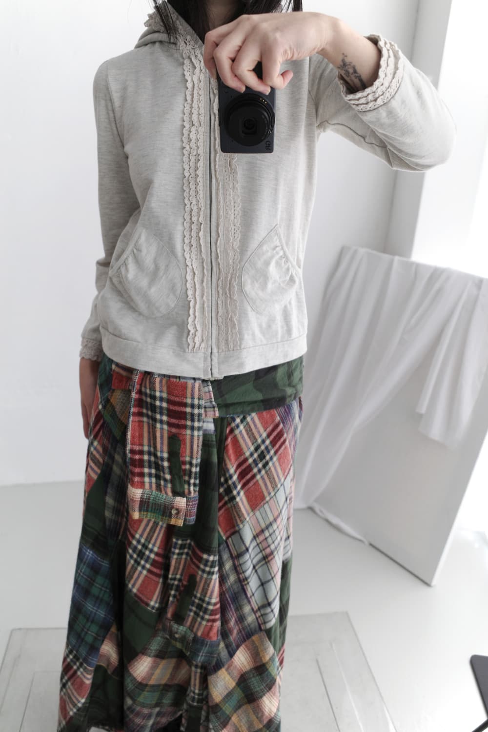 check shirt wrap skirt 상품이미지8