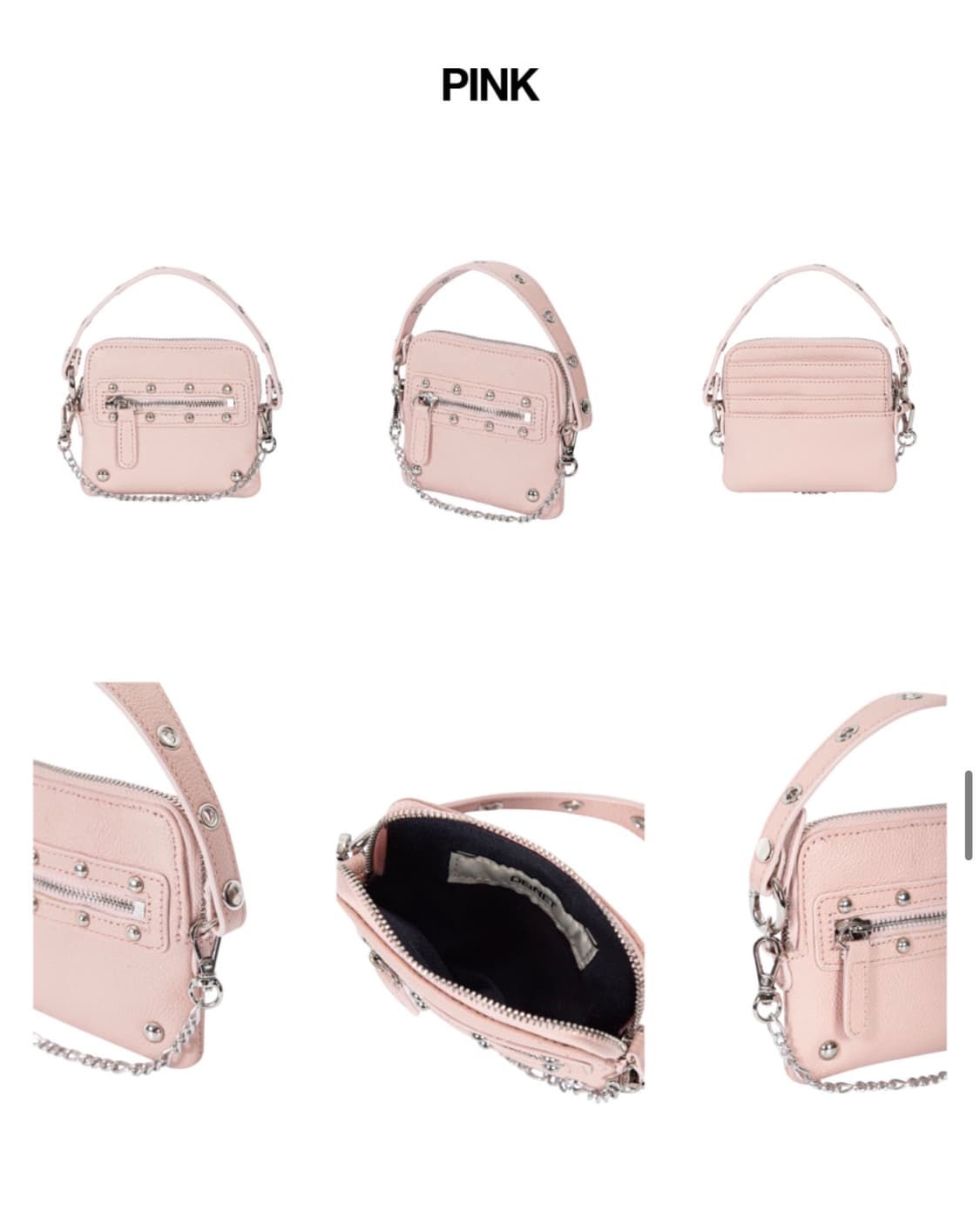 다이닛 스터드 카드지갑 핑크 상품이미지2