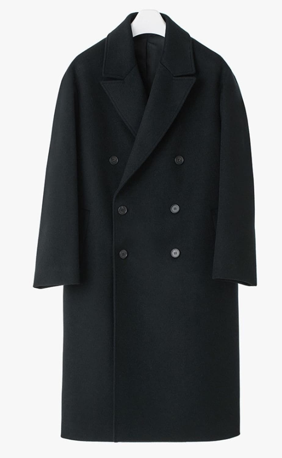 쿠어 coor 캐시미어20 오버핏 더블롱 코트 블랙 S 상품이미지1