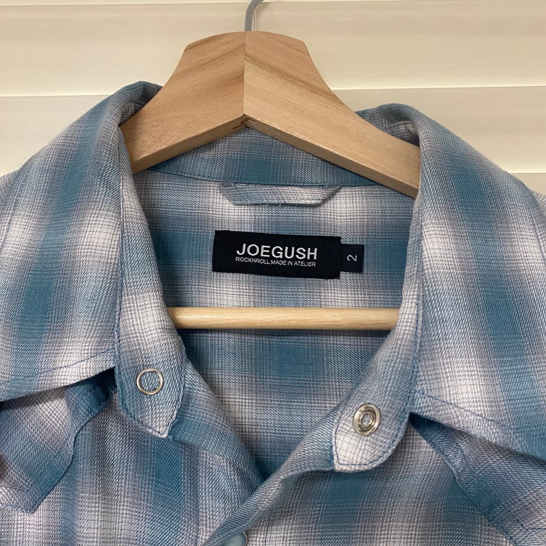 조거쉬 JOEGUSH 커트코베인 3 플란넬 웨스턴 셔츠 틸그린 2사이즈 상품이미지4